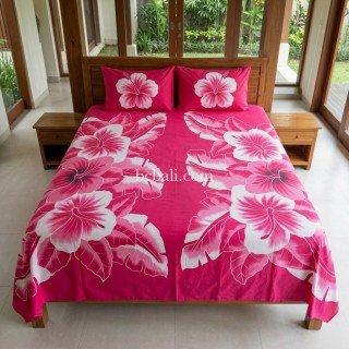 Rayon Bedsheet Hand Painted by Balinese Artisans